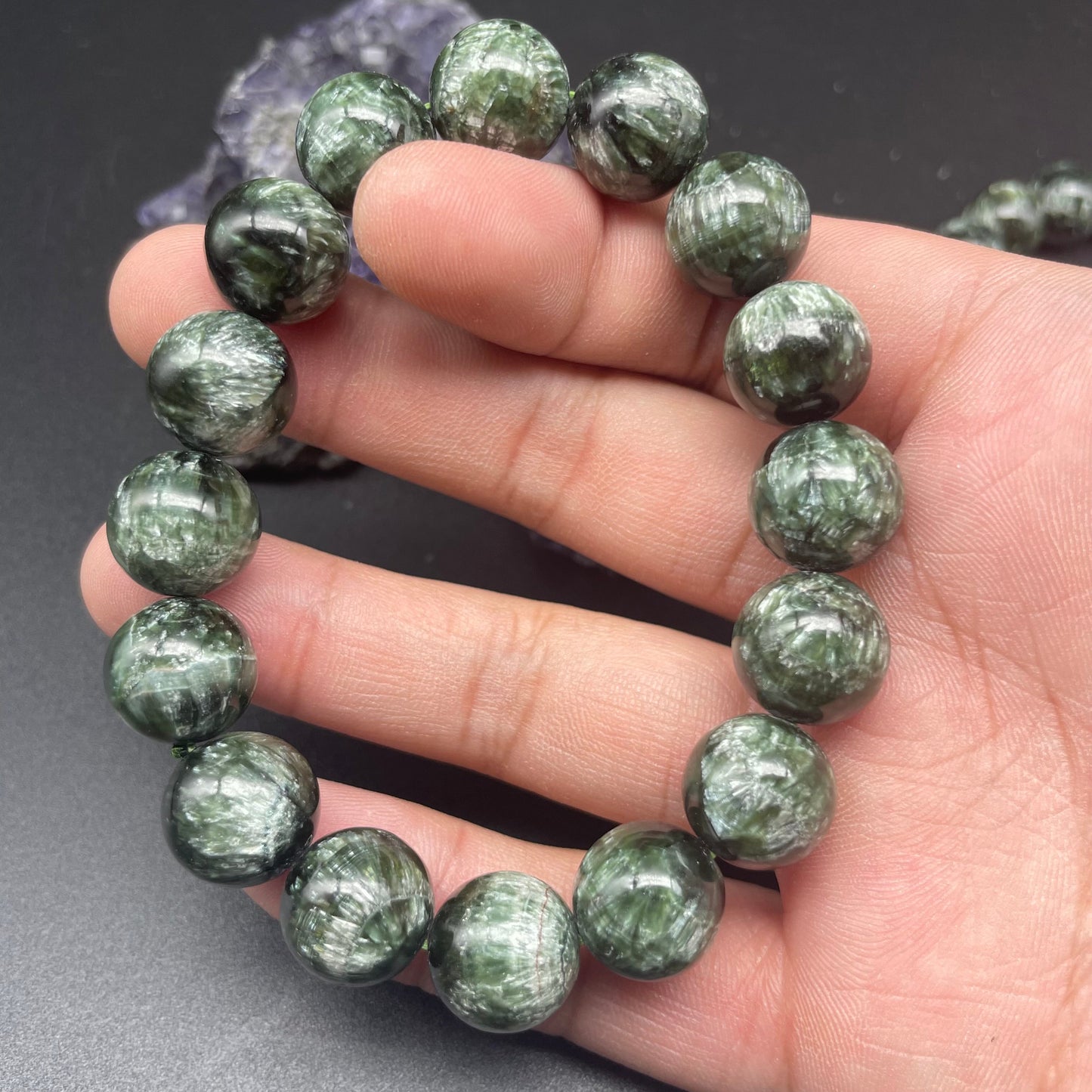 綠龍晶手串 13mm
