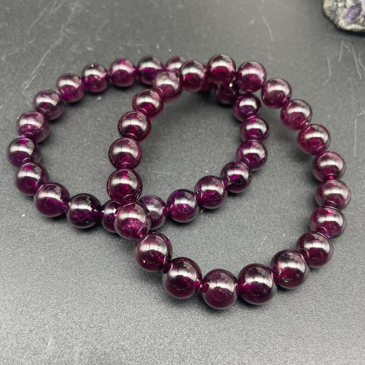 紫牙烏石榴石手串 8mm