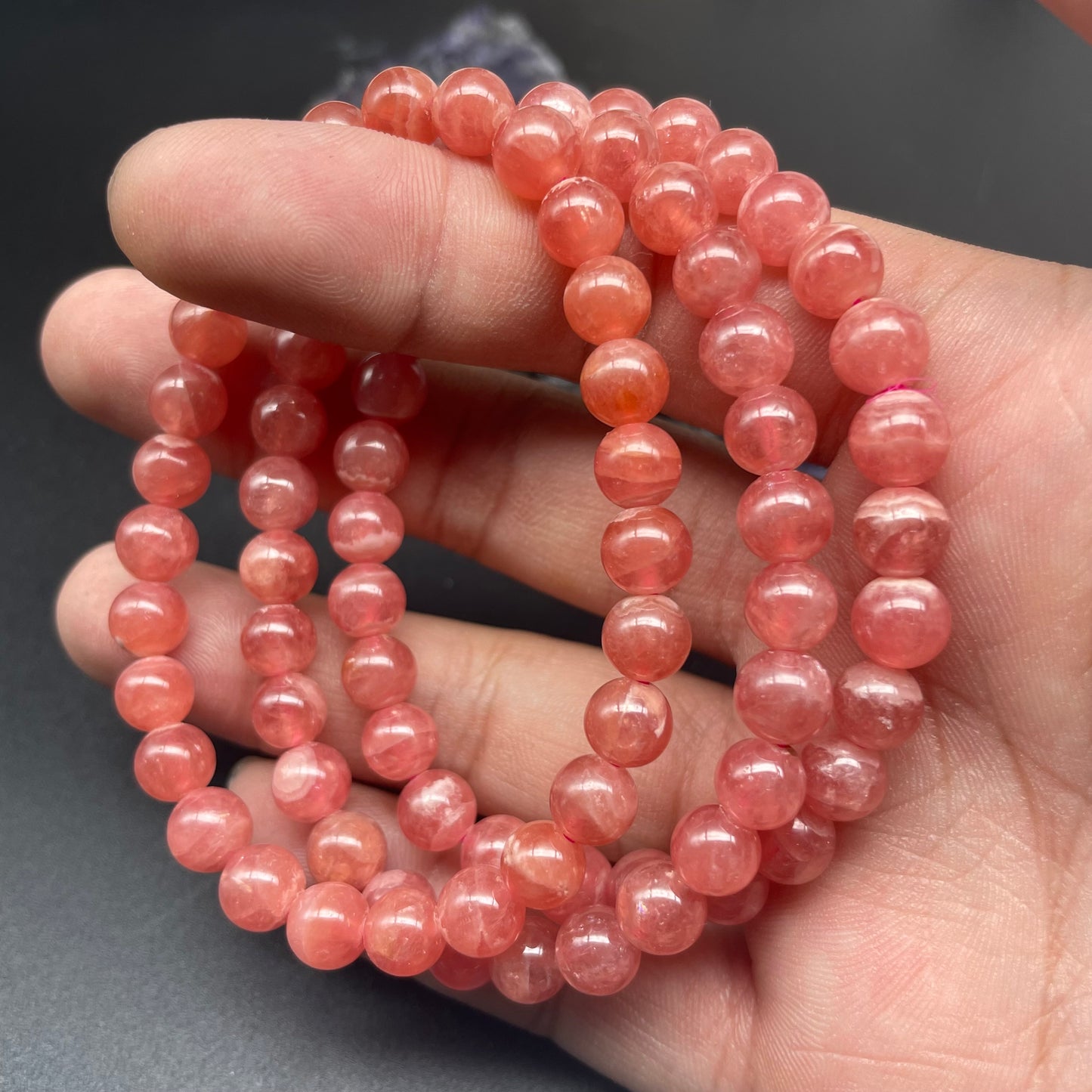 冰種紅紋石手串 6.5mm
