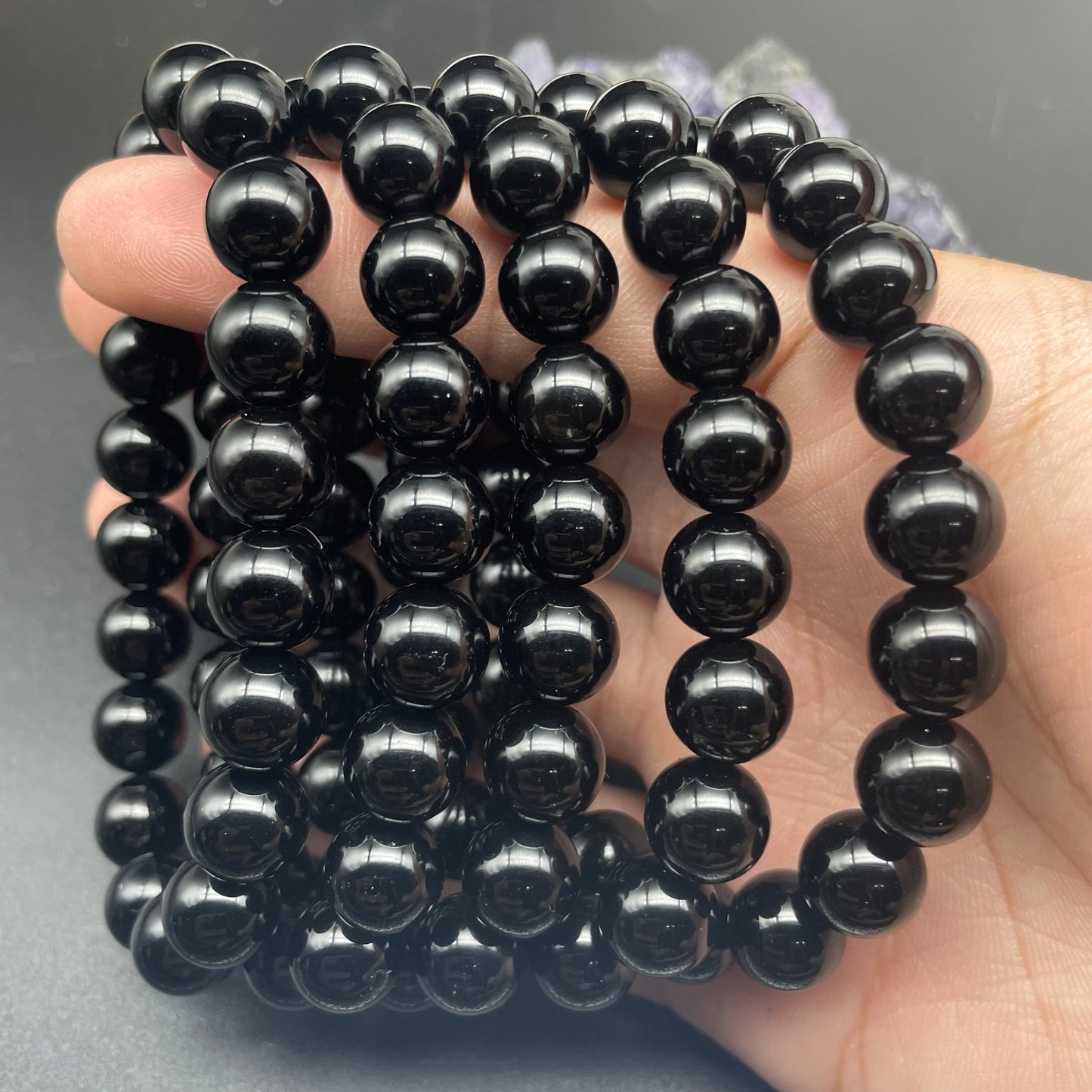 黑曜石手串 10mm