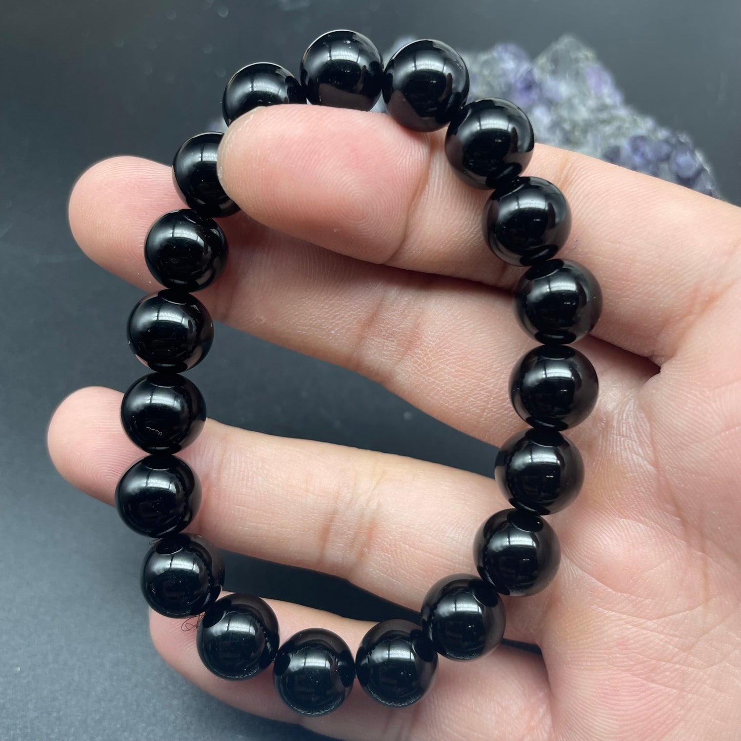 黑曜石手串 10mm