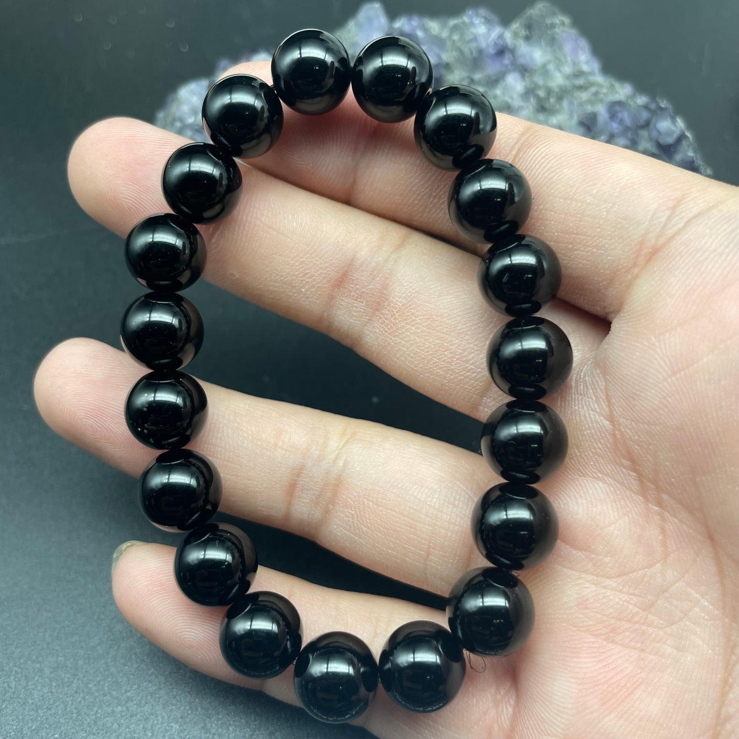 黑曜石手串 10mm