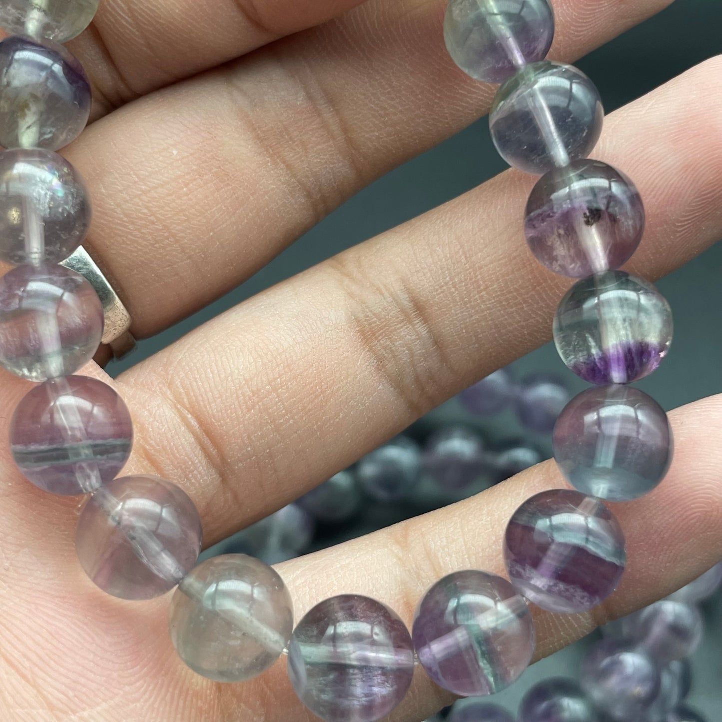 西瓜螢石手串 10mm