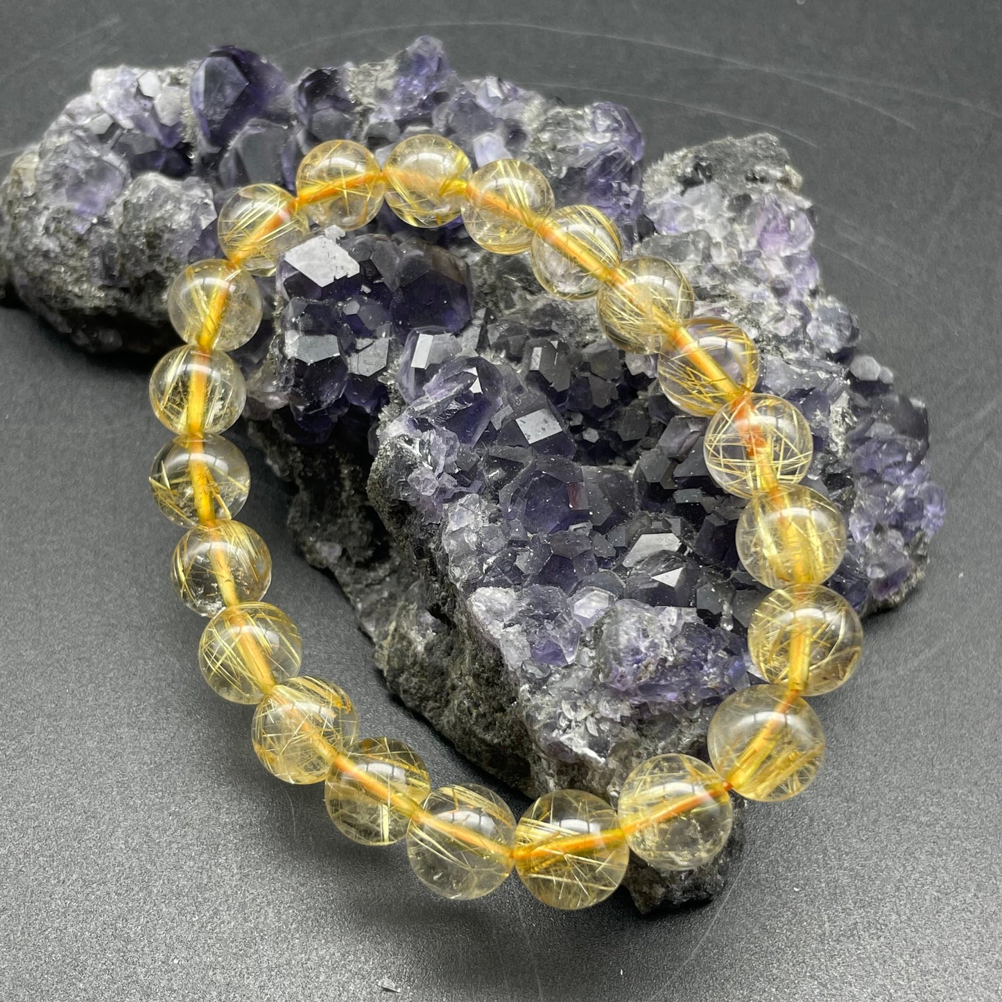 極品金髮晶手串 10mm