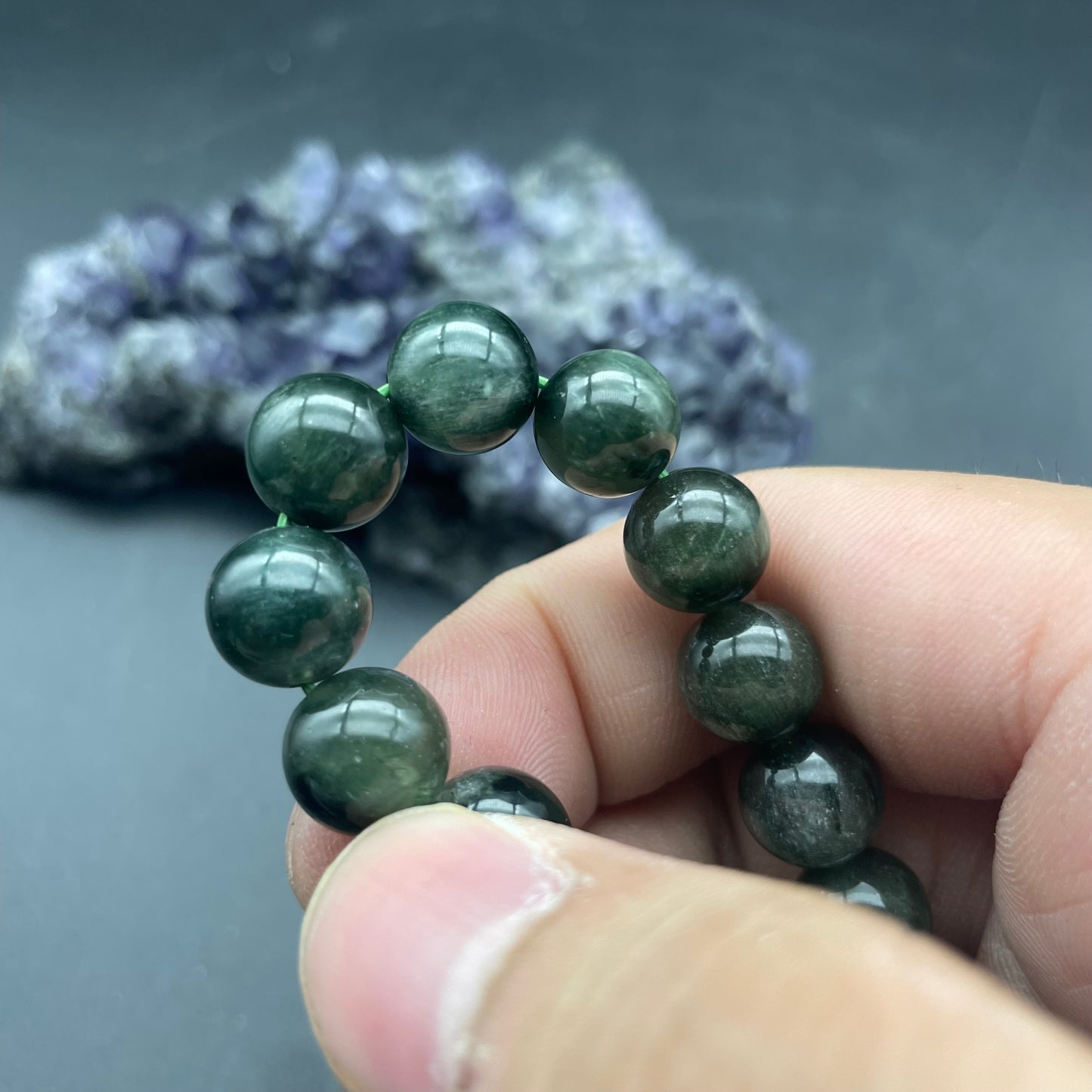 綠髮晶手串 9mm