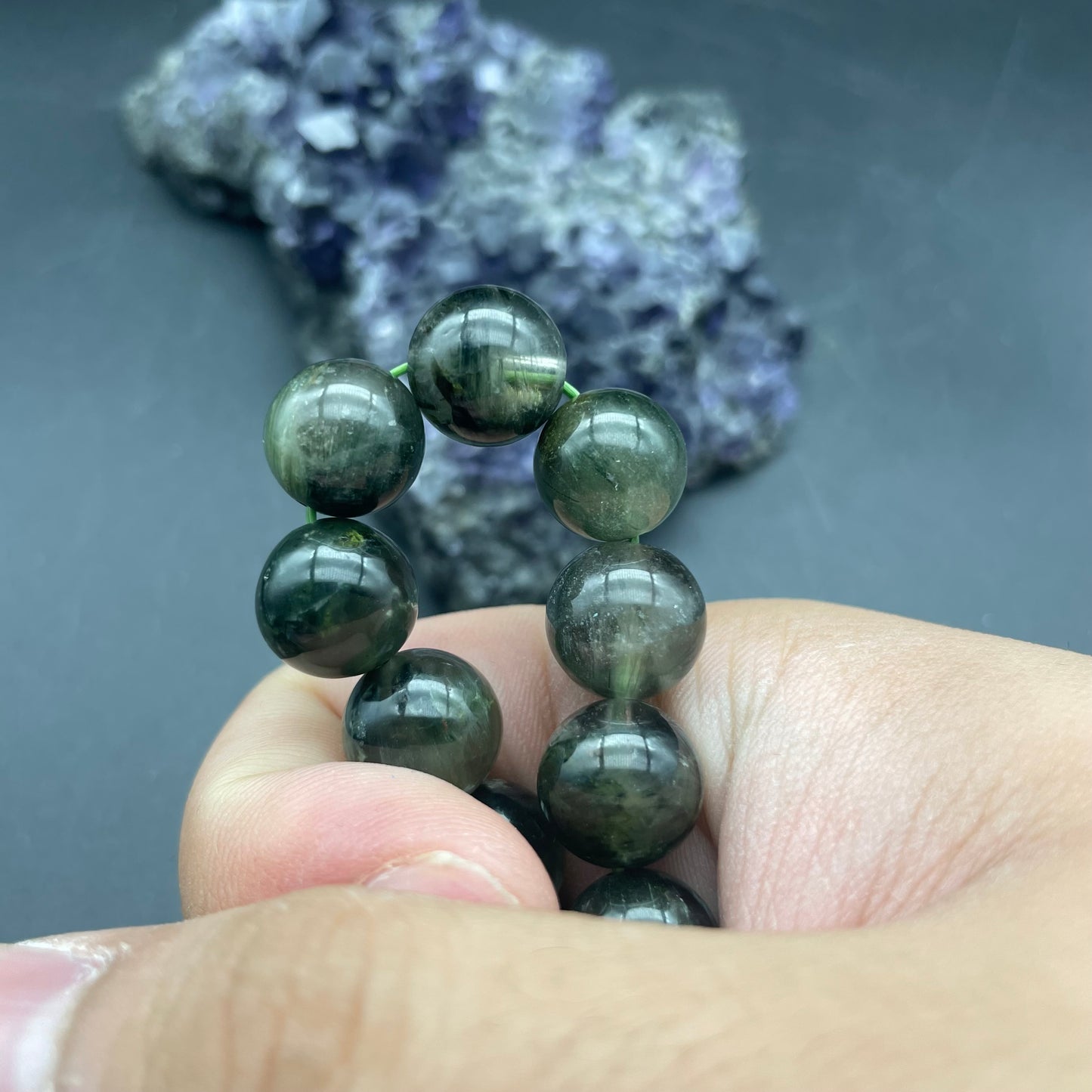 綠髮晶手串 9mm