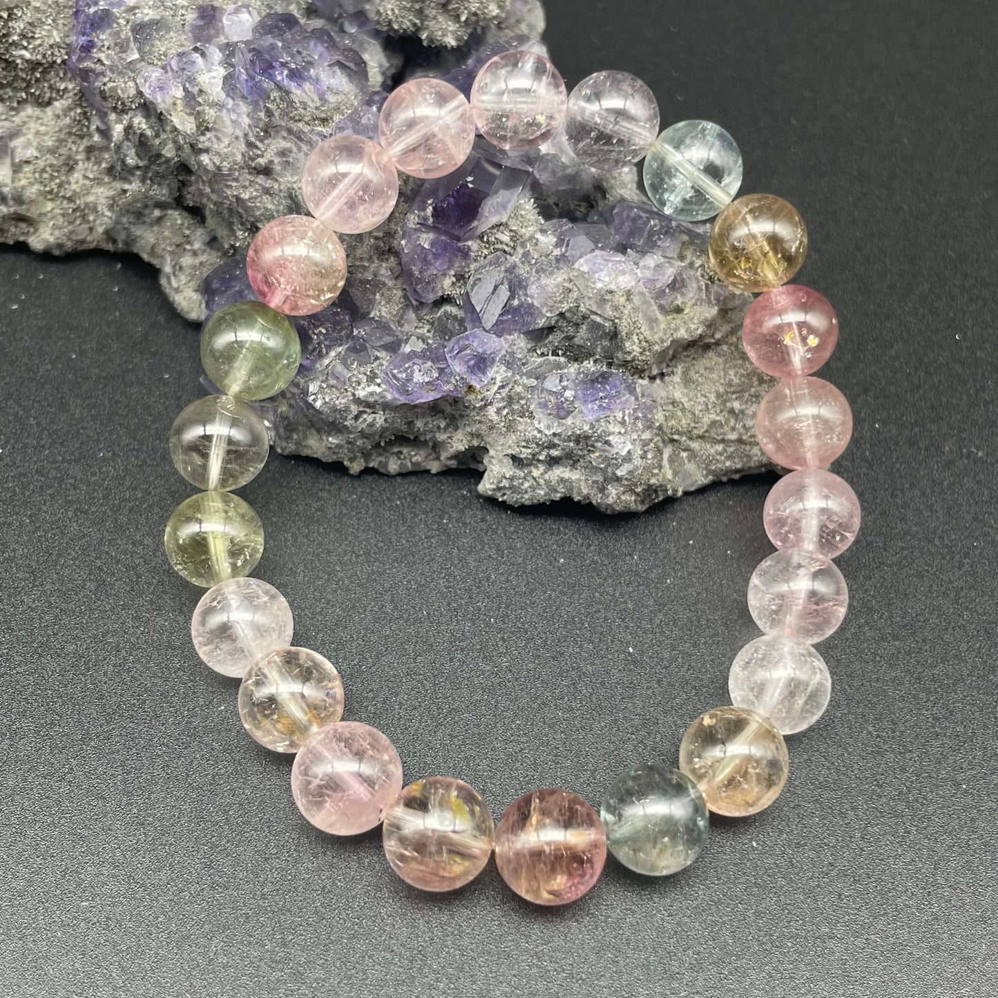 「一圖一物」全透體夢幻馬卡龍碧璽手串 8.7mm
