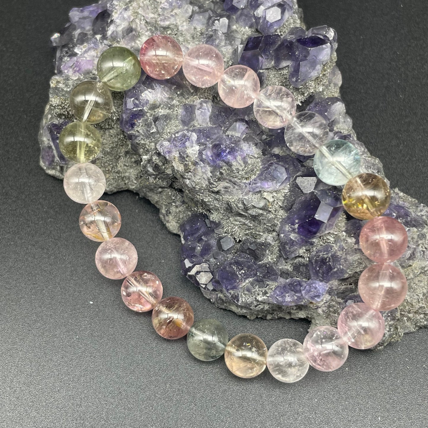 「一圖一物」全透體夢幻馬卡龍碧璽手串 8.7mm