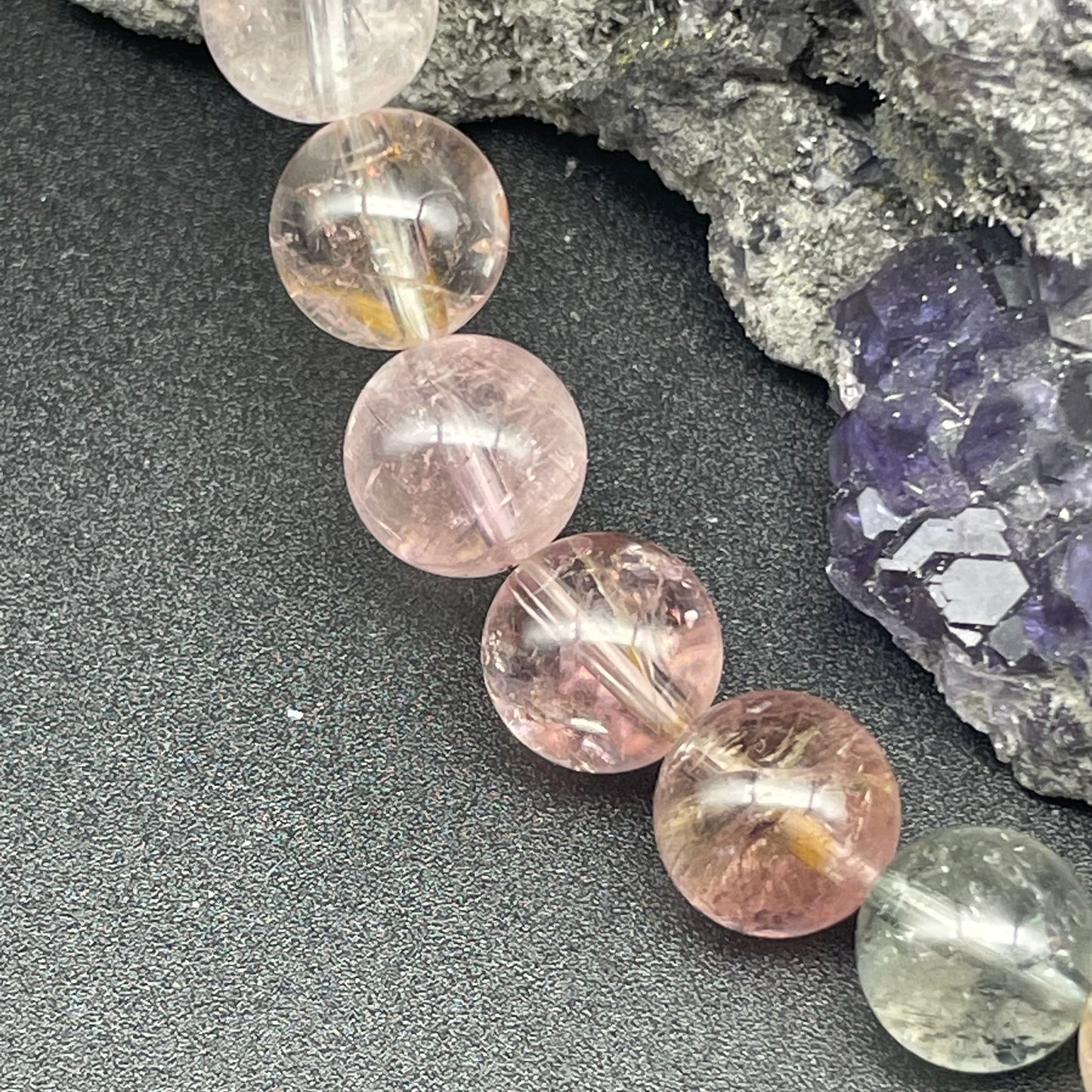 「一圖一物」全透體夢幻馬卡龍碧璽手串 8.7mm