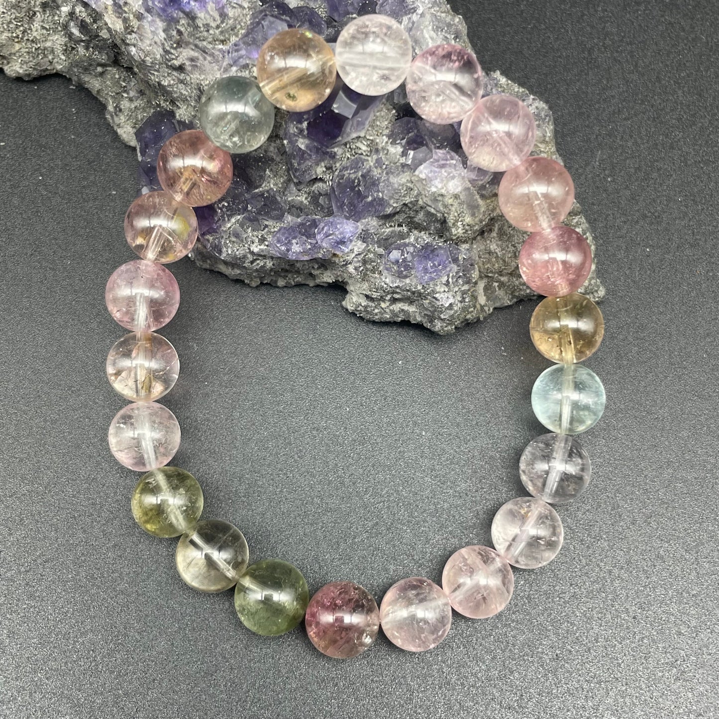 「一圖一物」全透體夢幻馬卡龍碧璽手串 8.7mm