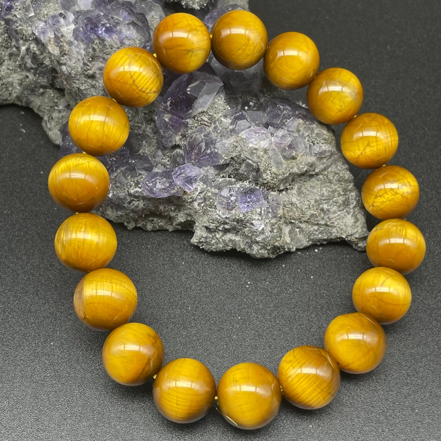 「一圖一物」強猫眼納米比亞金彼得石手串 10.5mm