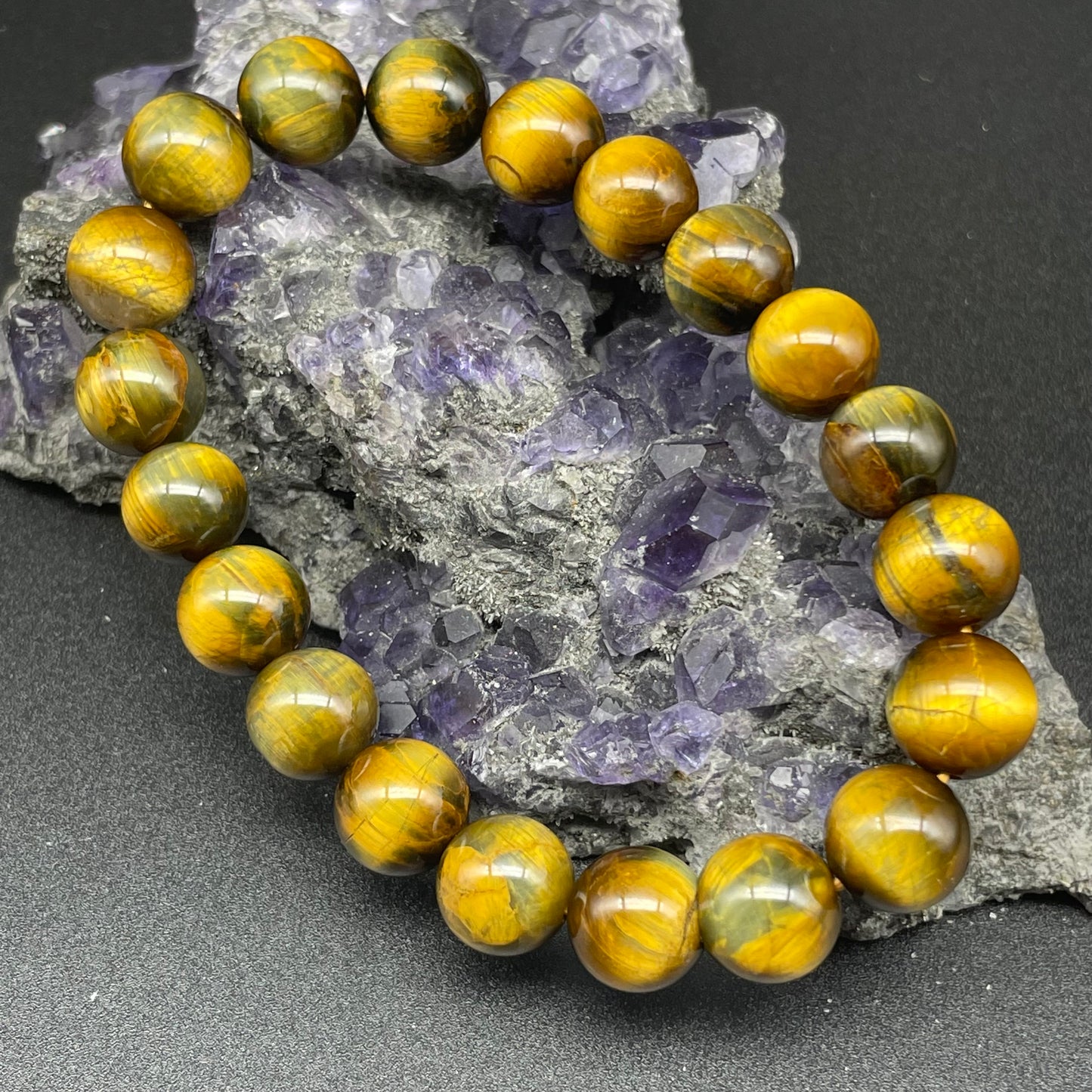 「一圖一物」強猫眼納米比亞藍金彼得石手串 10.5mm