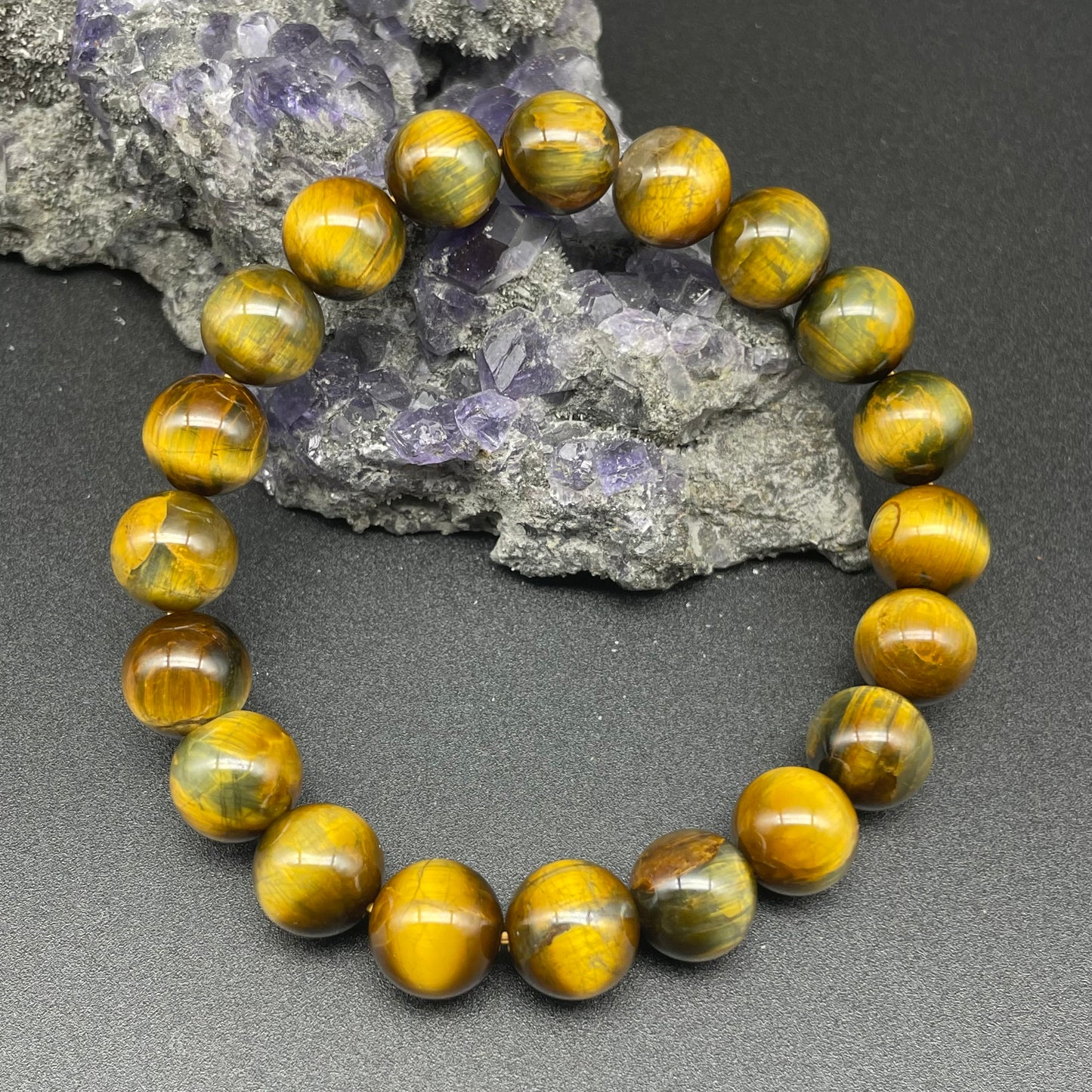 「一圖一物」強猫眼納米比亞藍金彼得石手串 10.5mm