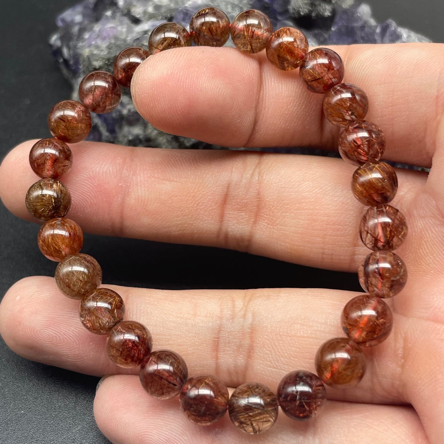 「一圖一物」密礦銅髮晶手串 7mm