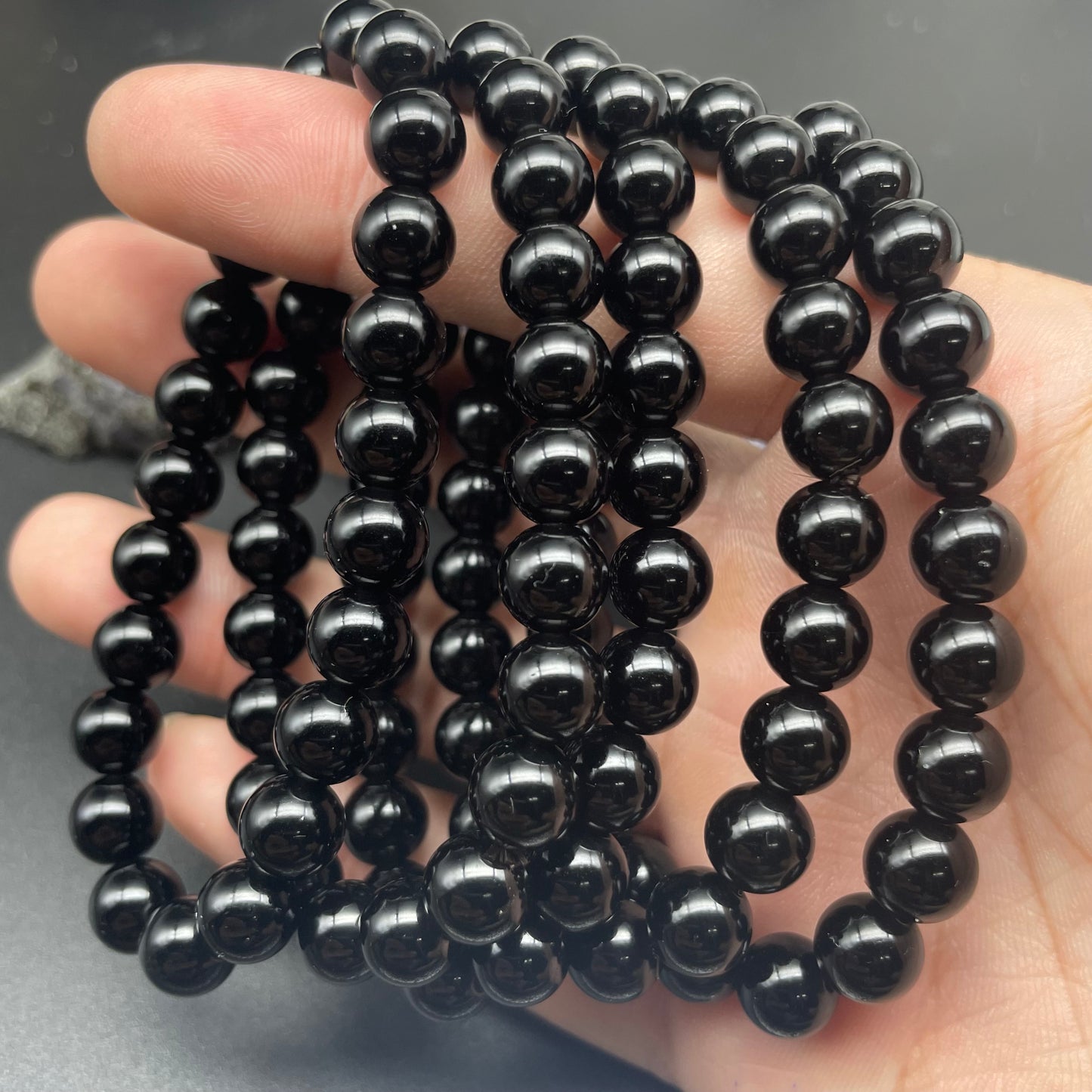 黑曜石手串 8mm