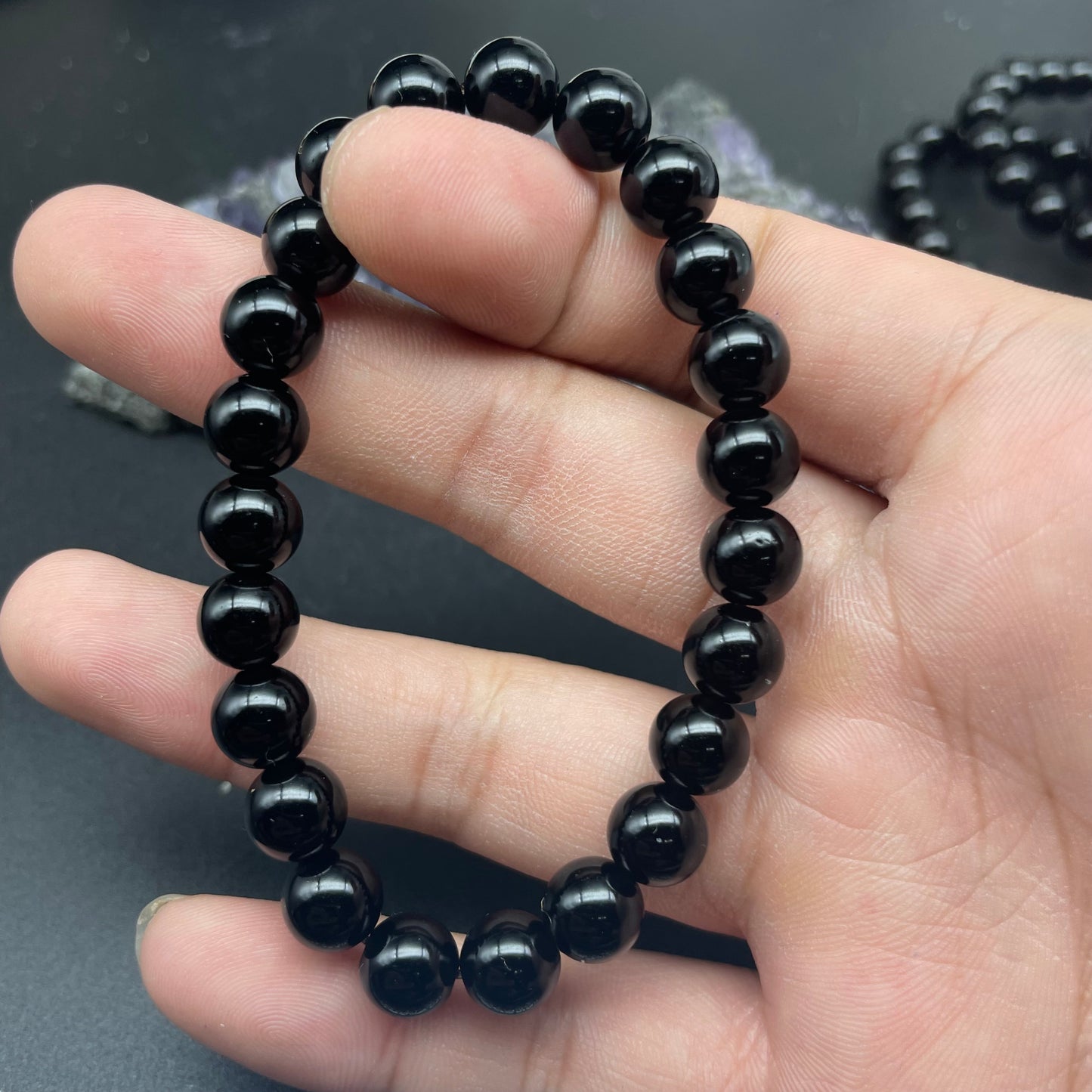 黑曜石手串 8mm