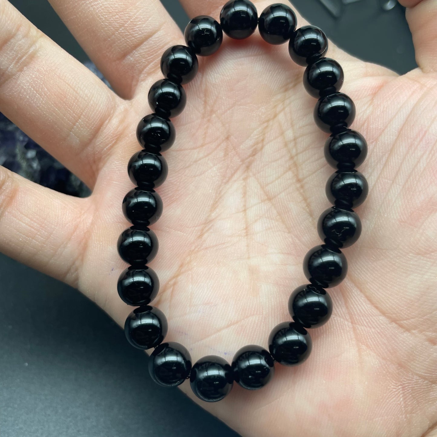 黑曜石手串 8mm