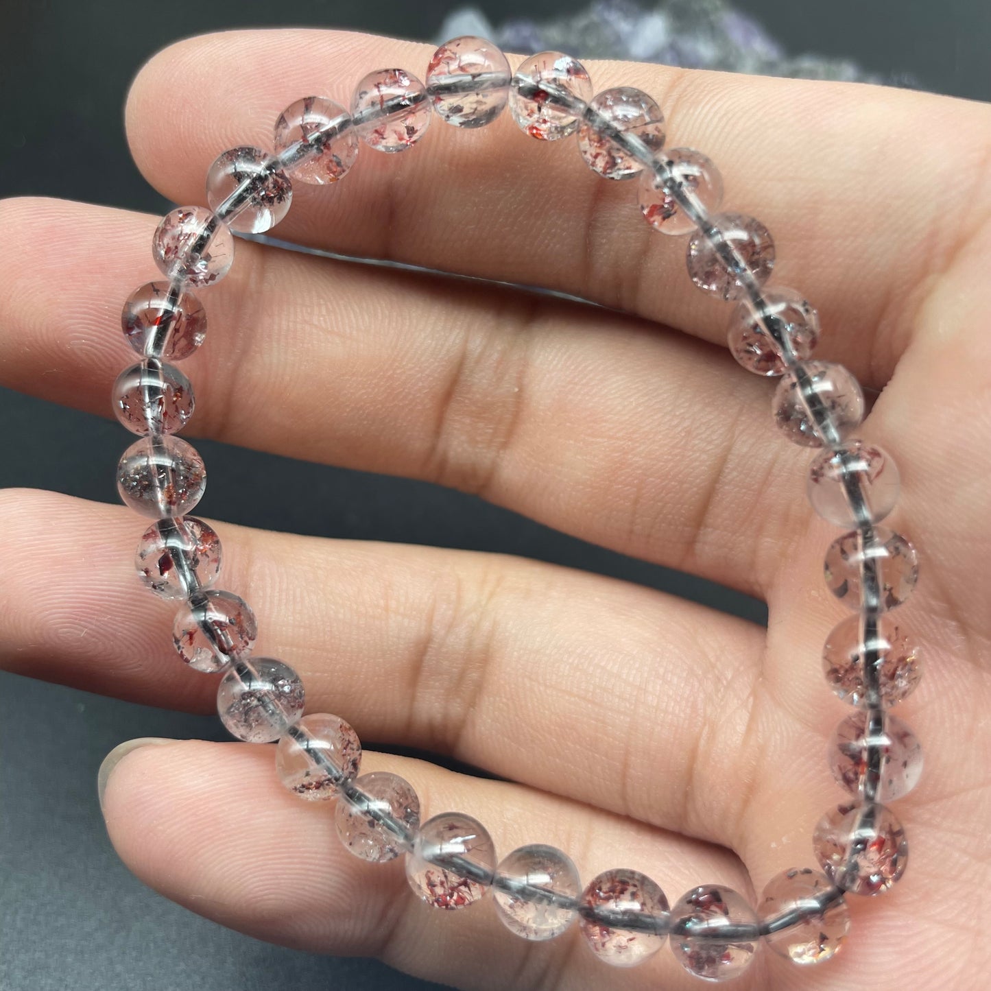 「一圖一物」彼岸花紅超七手串 6mm