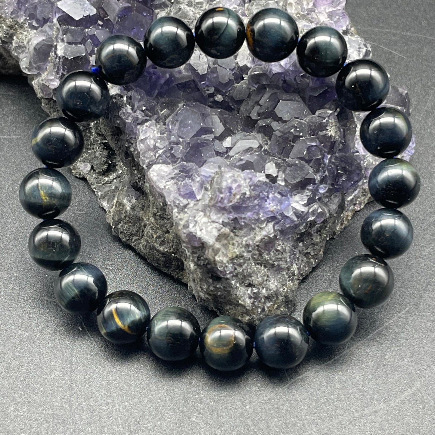 藍黃虎眼石手串 10mm