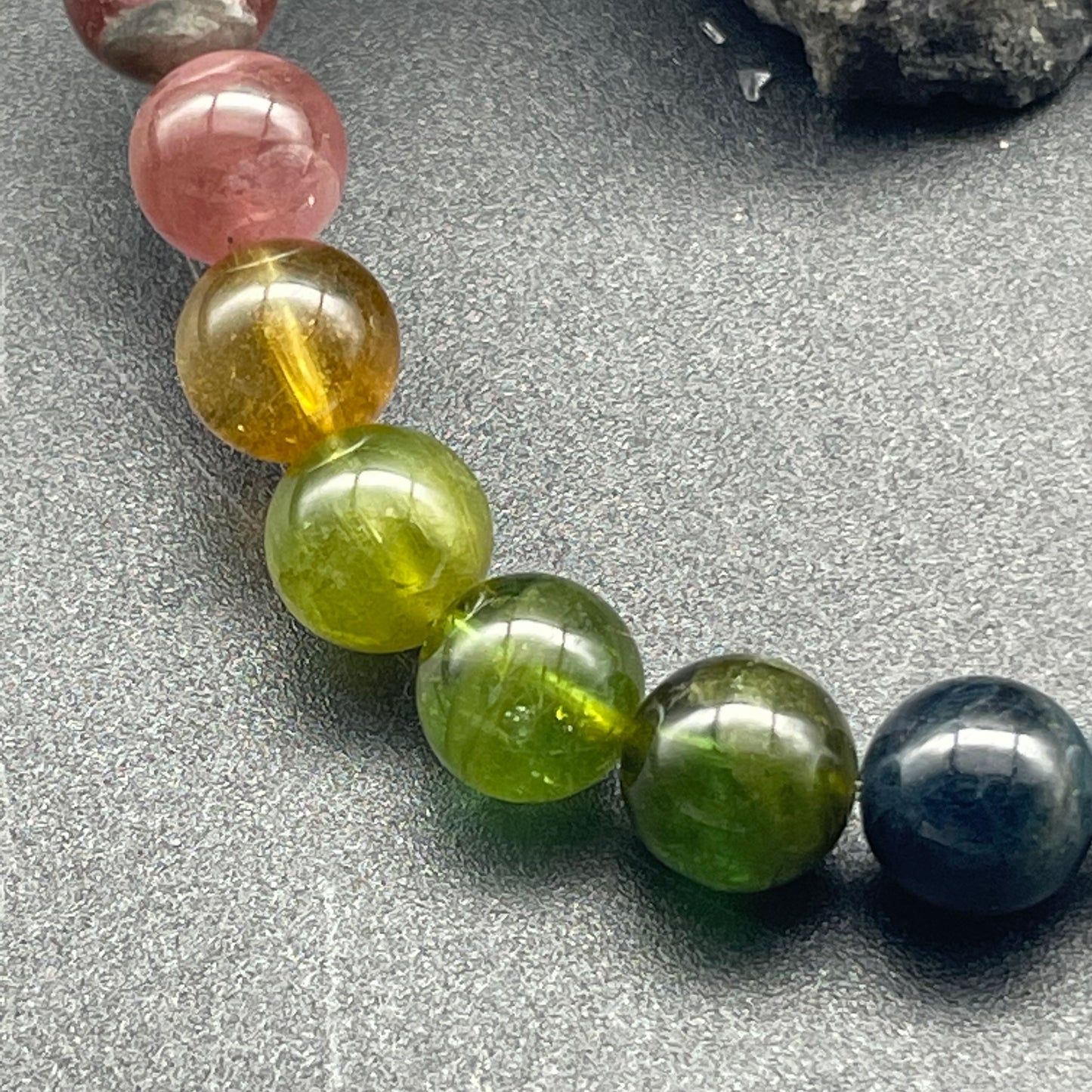 「一圖一物」透體彩虹碧璽手串 7mm