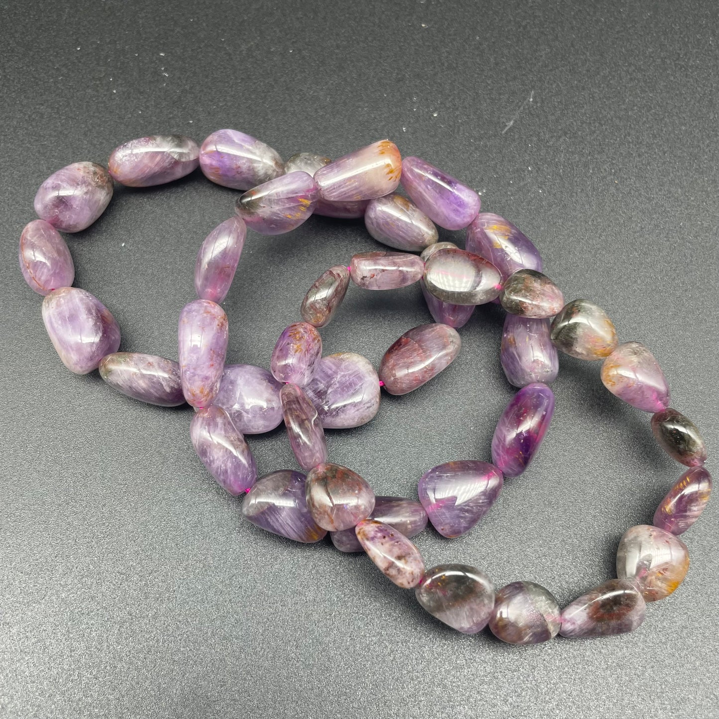 紫鈦晶隨形手串 12x8mm